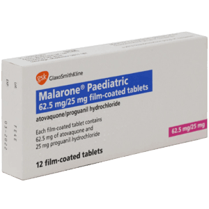 Malarone Paediatric 62.5mg/25mg tablets